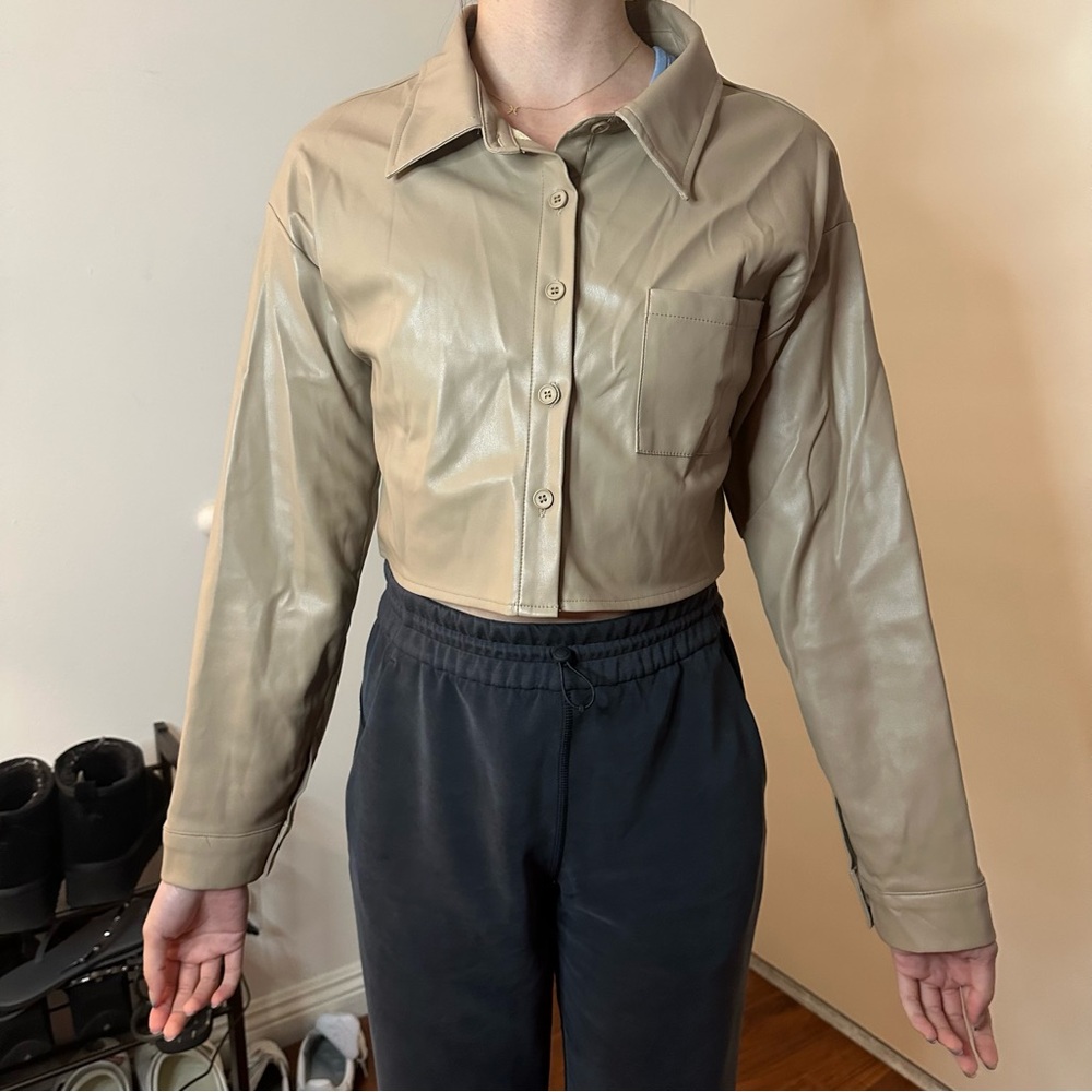 Tan Leather Women's Jacket